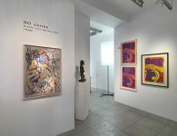 Ausstellungsansicht mit Arbeiten von Otto Muehl  © Konzett Gallery 2018, Foto: Sandro Zanzinger, 2018