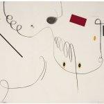 Christian Rosa, Let's See, 2013, Kreide, Ölstift, Öl auf Leinwand, 200 x 240 cm