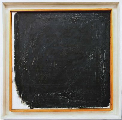 Arnulf Rainer, Ohne Titel, Übermalung, 1958/59, Mischtechnik auf Leinwand, 60 x 60 cm