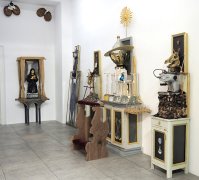 Exhibition view “ Saturnalia II” with works by Roland Adlassnigg