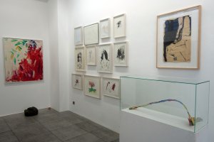 Ausstellungsansicht mit Arbeiten von Erwin Wurm, Otto Muehl, Günter Brus, Franz West, Konzett Gallery, 2016Ausstellungsansicht mit Arbeiten von Erwin Wurm, Otto Muehl, Günter Brus, Franz West, Konzett Gallery, 2016