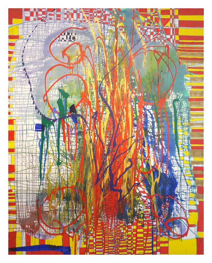 Padhi Frieberger, Jedes Kunstwerk muss als ein Stück aus dem Leben eines Menschen angesehen werden, 2000, Mixed media on canvas, 250 x 200 cm